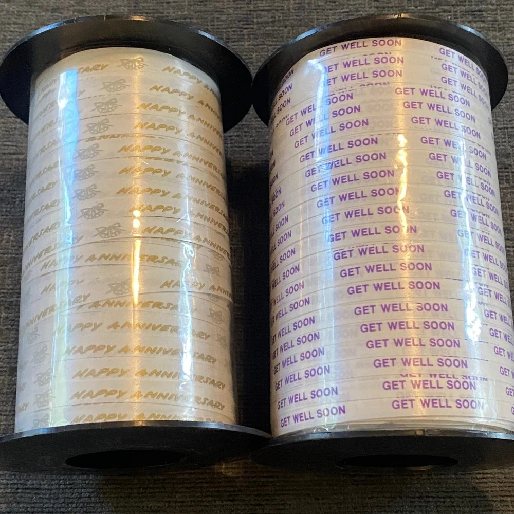 Berwick Ribbon Spools Lot OS White Gold Purple New Anniversary Get Well Soon